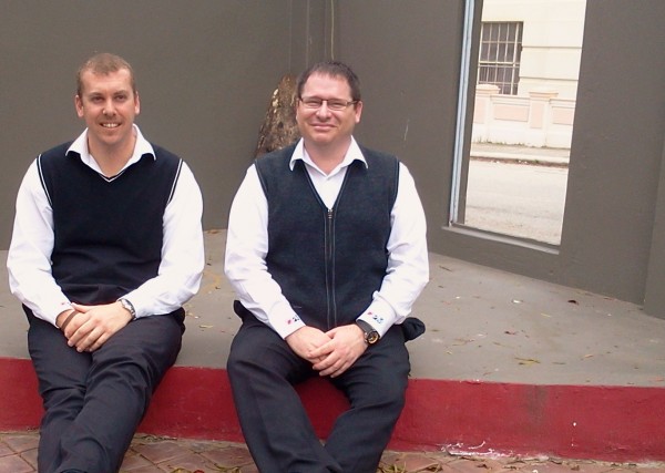 Tiaan Geel and Pat Pattinson, owners of CPM Services who pledged R10 000 to charities over Christmas.