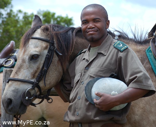 Horse trail guide, Melikhaya - a recent Umzi Wethu Graduate