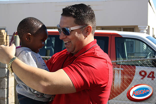 Algoa FM presenter Kaycee Rossouw enjoying himself at Mandela Day