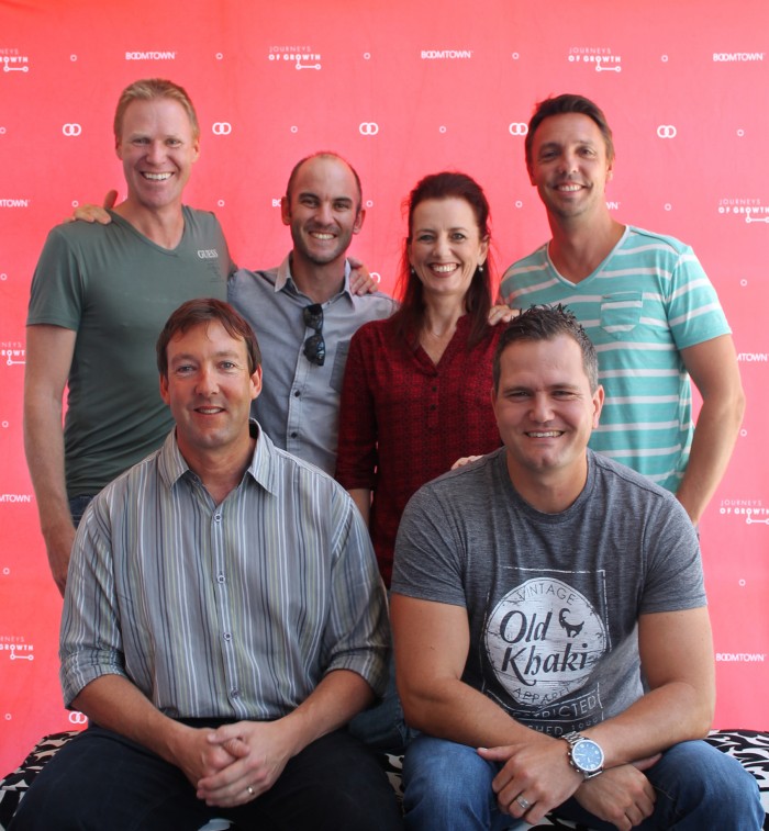 Back from l to r: Neil Hart (Chairman), Andrew MacKenzie (Creative Director), Jane Stevenson (Business Development Director), Glen Meier (Strategic Operations Director). Front l to r: Kenny Holloway (Client Services Director), Shaun Martin (Finance Director).