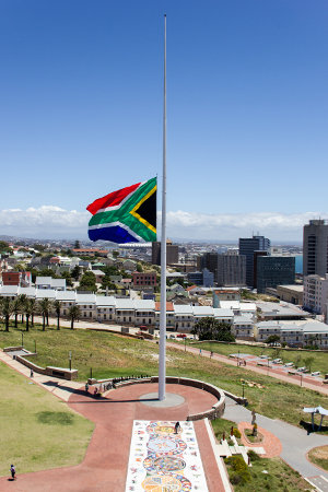South African Flag at Half Mast