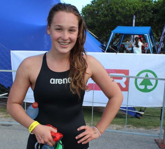Hannah Haswell from the PE Amateur Swimming Club is on course to defend her titles at this weekend’s SPAR River Mile Festival. Photo: Full Stop Communications