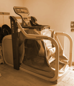 This antigravity treadmill lets you learn to walk by taking the weight off your feet