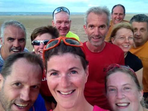 Some of the Runners-next-the-Sea enjoying a summer run on Holkham Beach, Norfolk