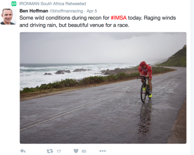 Wet and windy bike training
