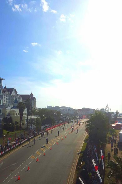 Sunshine paradise: temperatures began to drop from a max of 33C as the day wore on