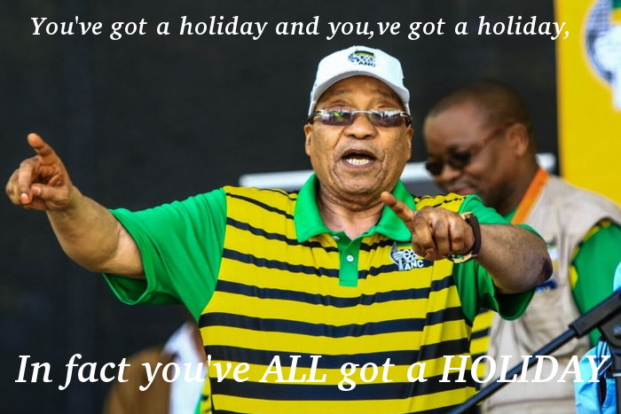 Jacob Zuma Holiday