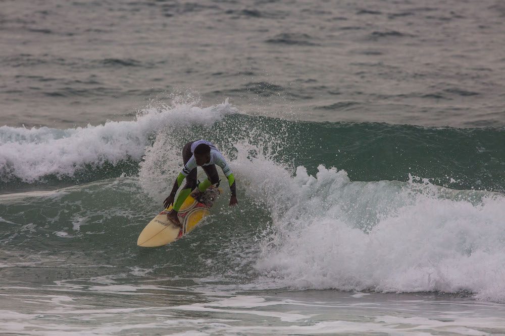 S'Nenhlanhla Makhubu from Durban in action at the Billabong Junior Series event in Ballito Photo: Ryan Janssens