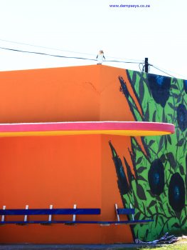 penguin guarding the colours