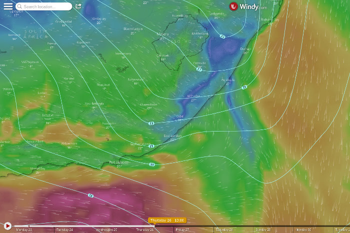 Vasco Da Gama expected weather - Thursday