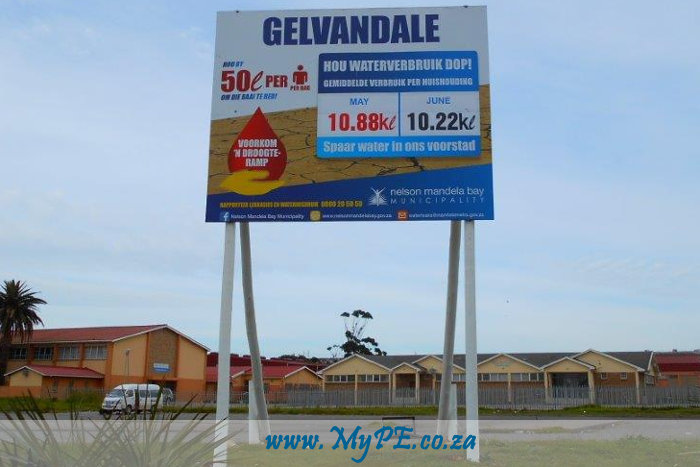 Gelvandale Water Consumption Billboard