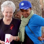Sister Ethel Normoyle and Zolani Mahola
