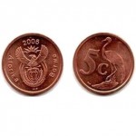 South African 5 Cent Coin - 2005
