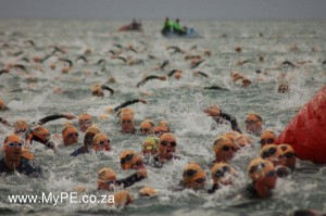 Ironman swim Mark number 3 rounding