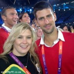Jessica Roux with Novak Djokovic