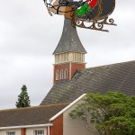 Family Church Spire Santa