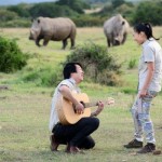 Thanh Bui and Tui Minh spending time with our rhino's