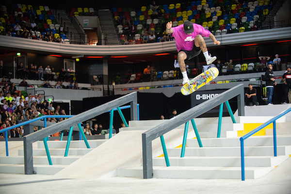 Nyjah Huston en route to the win