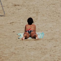 Woman Sunbathing on Hobie Beach