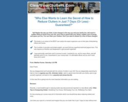 Clear Your Clutter - Killer Tips to Conquering Clutter for only $19.95