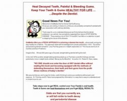 Freedom from dental disease