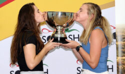 Kacey-Leigh Dodd and Hayley Ward SA doubles win 2024 (Reg Caldecott)